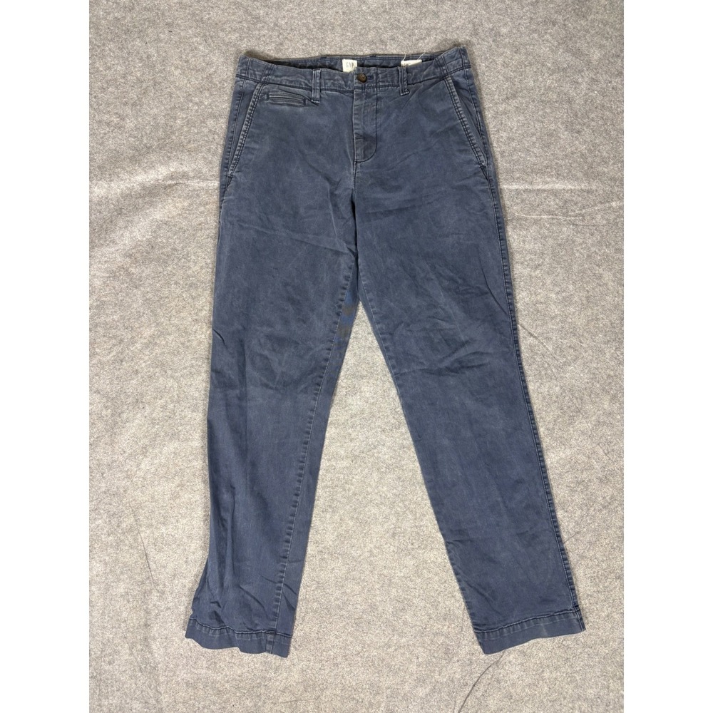 GAP Slim Vintage Wash Stretch Chinos Men Size 31x30 Tapestry Navy